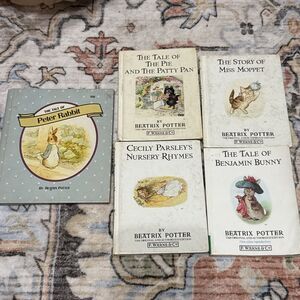 Vintage 1980s-90s Set Of 4 Beatrix Potter Mini Storybooks Peter Rabbit Benjamin
